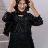 Noir Lace Sequin Kurthi